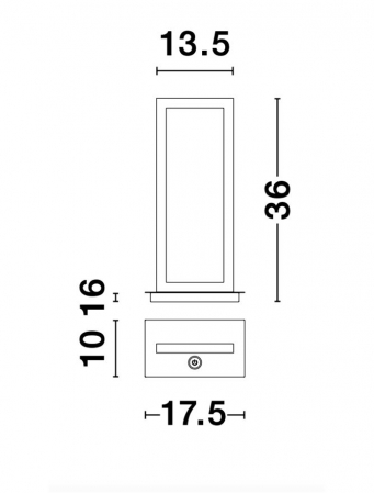 9500811 Veioza Nova Luce WENNA LED 12W 750lm 3000K IP20 Aluminiu/Acril Matt Black NOVALUCE [5]
