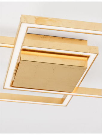 9500821 Plafoniera Nova Luce BILBAO LED 25W 1600lm 3000K Aluminium & Acrylic Gold Nedimabil IP20 [5]