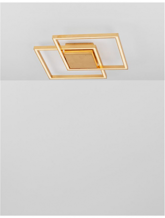 9500821 Plafoniera Nova Luce BILBAO LED 25W 1600lm 3000K Aluminium & Acrylic Gold Nedimabil IP20 [1]
