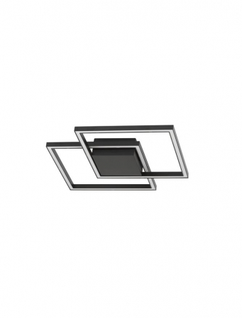 Plafoniere - 9500822 Plafoniera Nova Luce BILBAO LED 25W 1600lm 3000K Aluminium & Acrylic Matt Black Nedimabil IP20