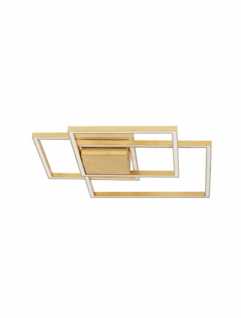 Plafoniere - 9500831 Plafoniera Nova Luce BILBAO LED 42W 2650lm 3000K IP20 Aluminiu/Acril Golden Leaf NOVALUCE