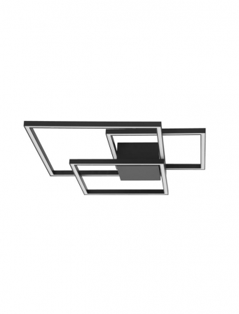 Moderne - 9500832 Plafoniera Nova Luce BILBAO LED 42W 2650lm 3000K Aluminium & Acrylic Matt Black Nedimabil IP20