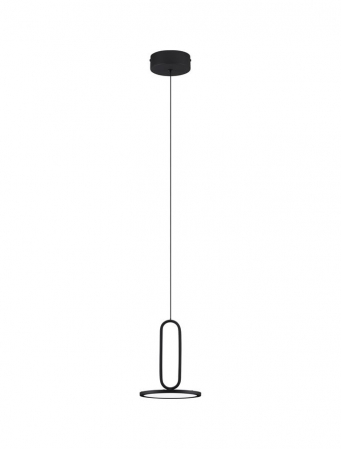 Pendule - 9501208 Pendul Nova Luce GEA LED 12W 840lm 3000K Aluminium & Acrylic Sandy Black Nedimabil IP20