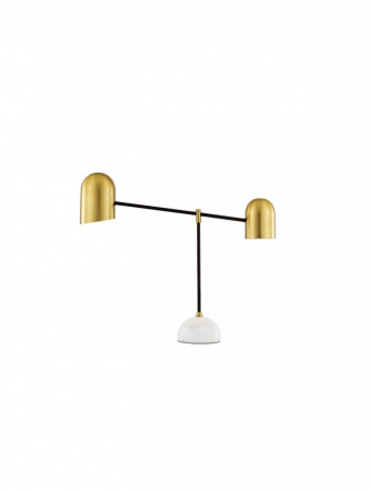 ILUMINAT - 9501231 Veioza Nova Luce NELA E27 2x12W   Metal & Marble Gold & Black  IP20