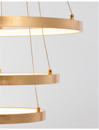 9501430 Suspensie Nova Luce LEON LED 83W 4980lm 3000K IP20 Aluminiu/Acril Golden Leaf  [1]