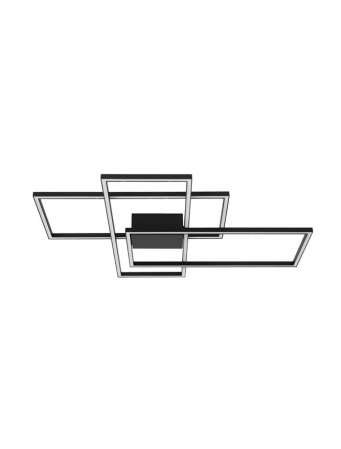 Moderne - 9508431 Plafoniera Nova Luce BILBAO LED 55W 3550lm 3000K Aluminium & Acrylic Matt Black Dimabil Triac IP20