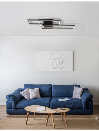 9508431 Plafoniera Nova Luce BILBAO LED 55W 3550lm 3000K Aluminium & Acrylic Matt Black Dimabil Triac IP20 [1]