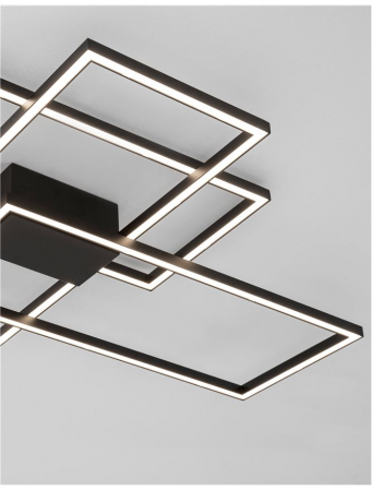 9508431 Plafoniera Nova Luce BILBAO LED 55W 3550lm 3000K Aluminium & Acrylic Matt Black Dimabil Triac IP20 [4]