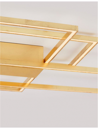 9508432 Plafoniera Nova Luce BILBAO LED 55W 3550lm 3000K Aluminium & Acrylic Gold Dimabil Triac IP20 [4]