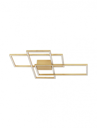 Moderne - 9508432 Plafoniera Nova Luce BILBAO LED 55W 3550lm 3000K Aluminium & Acrylic Gold Dimabil Triac IP20