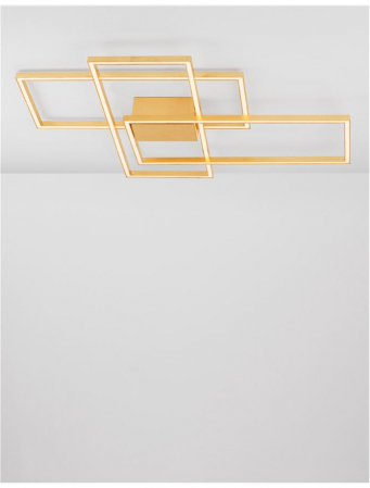 9508432 Plafoniera Nova Luce BILBAO LED 55W 3550lm 3000K Aluminium & Acrylic Gold Dimabil Triac IP20 [3]