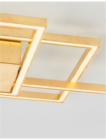 9508432 Plafoniera Nova Luce BILBAO LED 55W 3550lm 3000K Aluminium & Acrylic Gold Dimabil Triac IP20 [5]