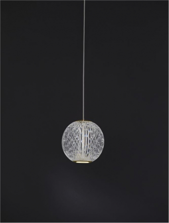 9511010 Pendul Nova Luce BRILLANTE LED 6W 247lm 3200K Aluminium & Acrylic Gold Nedimabil IP20 [4]