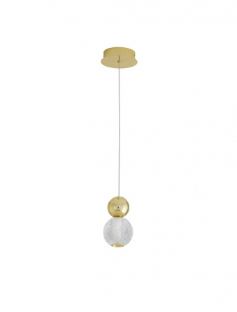 9511020 Pendul Nova Luce BRILLE LED 4W 344lm 3200K  Aluminium & Acrylic Gold Nedimabil IP20