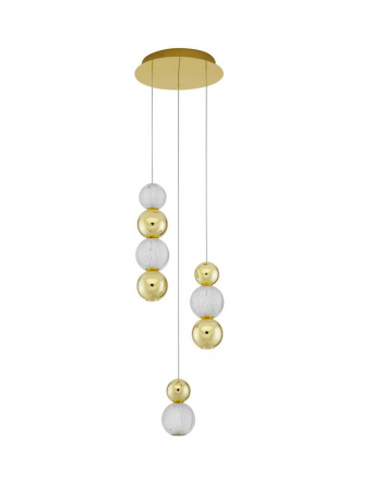 9511040 Lustra Nova Luce BRILLE LED 19W 1232lm 3200K  Aluminium & Acrylic Gold Dimabil Triac IP20