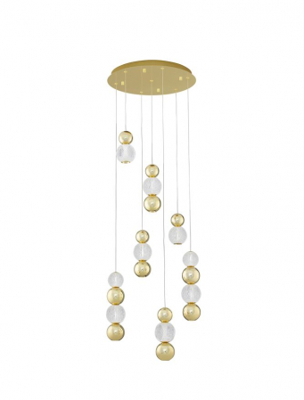 9511060 Lustra Nova Luce BRILLE LED 42W 2710lm 3200K  Aluminium & Acrylic Gold Dimabil Triac IP20