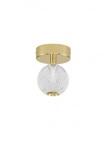 Moderne - 9522010 Plafoniera Nova Luce BRILLANTE LED 6W 246lm 3200K Aluminium & Acrylic Gold Nedimabil IP20
