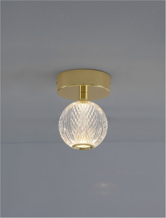 9522010 Plafoniera Nova Luce BRILLANTE LED 6W 246lm 3200K Aluminium & Acrylic Gold Nedimabil IP20 [4]