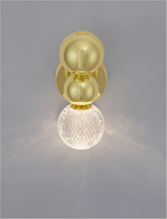 9522040 Aplica Nova Luce BRILLE LED 4W 205lm 3200K Aluminium & Acrylic Gold Nedimabil IP20 [4]