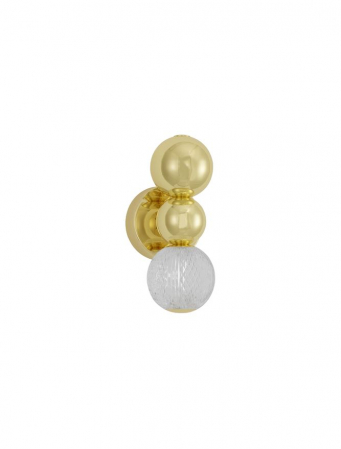 9522040 Aplica Nova Luce BRILLE LED 4W 205lm 3200K Aluminium & Acrylic Gold Nedimabil IP20