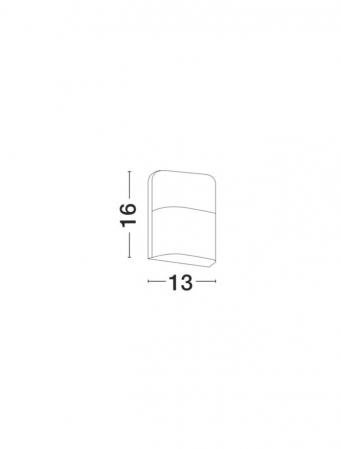 9522102 Aplica Nova Luce DROPLET LED 6W 230lm 3000K IP65 Aluminium & Acrylic Sandy Black Beam 64 degrees [1]