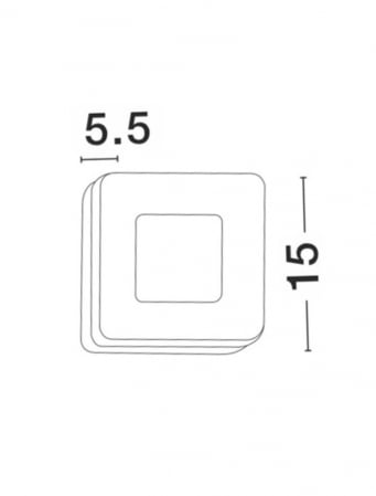9529720 Aplica Nova Luce TUNE LED 9W 620lm 3000K IP65 Aluminium & Acrylic Sandy White Beam 115 degrees [1]