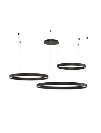 9530170 Lustra Nova Luce MOTIF LED 140W 7840lm 3000K  Aluminium & Acrylic Sandy Black Dimabil Triac IP20
