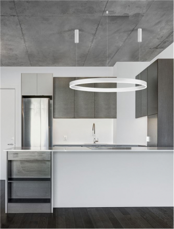 9530200 Lustra Nova Luce MOTIF LED 72W 5250lm 3000K  Aluminium & Acrylic Sandy White Dimabil Triac IP20 [1]