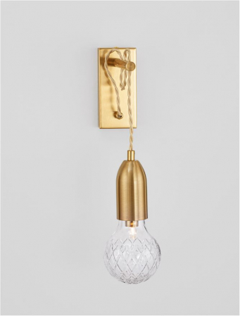 9536411 Aplica Nova Luce VEDA G9 1x6W   Metal & Clear Glass Brass   IP20 [3]