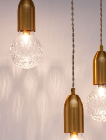 9536413 Lustra Nova Luce VEDA G9 3x6W   Metal & Clear Glass Brass   IP20 [6]