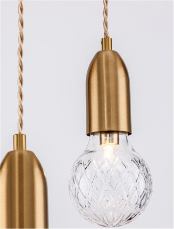 9536413 Lustra Nova Luce VEDA G9 3x6W   Metal & Clear Glass Brass   IP20 [4]