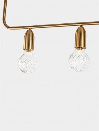 9536415 Lustra Nova Luce VEDA G9 5x6W   Metal & Clear Glass Brass   IP20 [8]