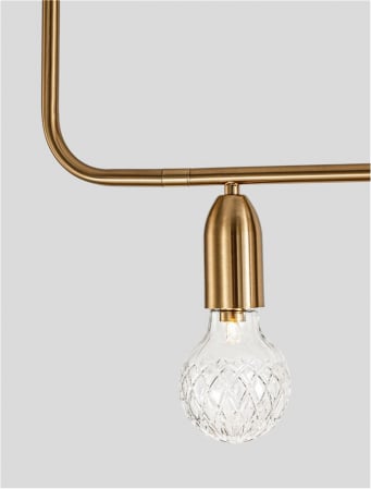 9536415 Lustra Nova Luce VEDA G9 5x6W   Metal & Clear Glass Brass   IP20 [7]