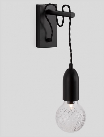 9536416 Aplica Nova Luce VEDA G9 1x6W   Metal & Clear Glass Black  IP20 [5]