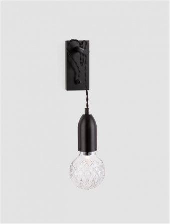 9536416 Aplica Nova Luce VEDA G9 1x6W   Metal & Clear Glass Black  IP20 [3]