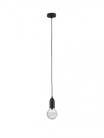 9536417 Pendul Nova Luce VEDA G9 1x6W   Metal & Clear Glass Black  IP20