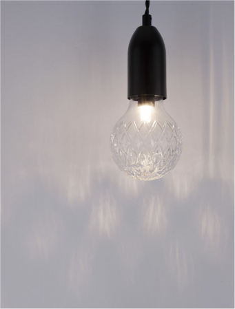 9536417 Pendul Nova Luce VEDA G9 1x6W   Metal & Clear Glass Black  IP20 [8]