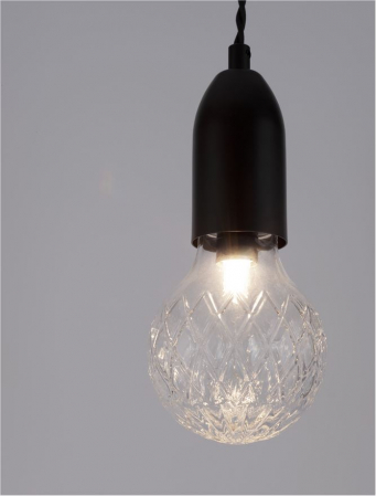 9536417 Pendul Nova Luce VEDA G9 1x6W   Metal & Clear Glass Black  IP20 [7]
