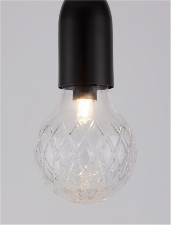 9536417 Pendul Nova Luce VEDA G9 1x6W   Metal & Clear Glass Black  IP20 [5]