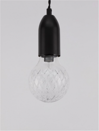 9536417 Pendul Nova Luce VEDA G9 1x6W   Metal & Clear Glass Black  IP20 [6]