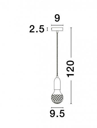 9536417 Pendul Nova Luce VEDA G9 1x6W   Metal & Clear Glass Black  IP20 [9]