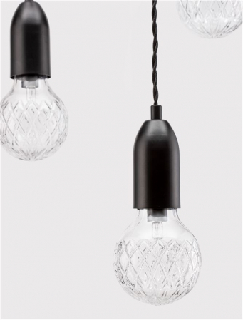 9536418 Lustra Nova Luce VEDA G9 3x6W   Metal & Clear Glass Black  IP20 [4]