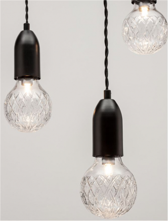 9536418 Lustra Nova Luce VEDA G9 3x6W   Metal & Clear Glass Black  IP20 [7]