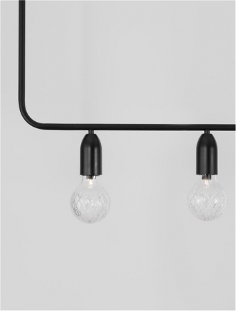 9536419 Lustra Nova Luce VEDA G9 5x6W   Metal & Clear Glass Black  IP20 [7]