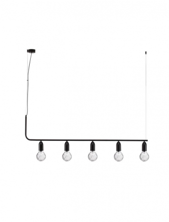 9536419 Lustra Nova Luce VEDA G9 5x6W   Metal & Clear Glass Black  IP20