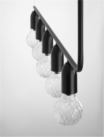 9536419 Lustra Nova Luce VEDA G9 5x6W   Metal & Clear Glass Black  IP20 [4]