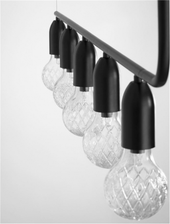 9536419 Lustra Nova Luce VEDA G9 5x6W   Metal & Clear Glass Black  IP20 [5]