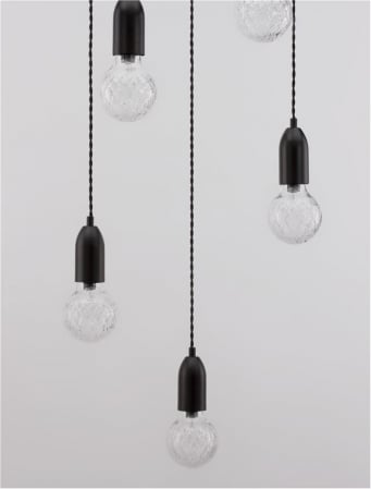 9536420 Lustra Nova Luce VEDA G9 5x6W   Metal & Clear Glass Black  IP20 [6]