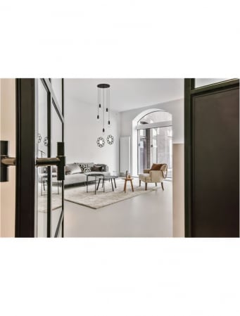 9536420 Lustra Nova Luce VEDA G9 5x6W   Metal & Clear Glass Black  IP20 [1]