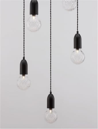 9536420 Lustra Nova Luce VEDA G9 5x6W   Metal & Clear Glass Black  IP20 [5]